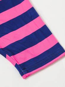 Baby Girl Cute Cartoon Print Camisole Top And Striped Pants 2pcs Set - Multicolor - View 6