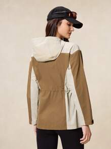 OutZeal Woman Waterproof Tear Resistant Nylon Color Blocking Hiking Jacket Windbreaker For Hiking