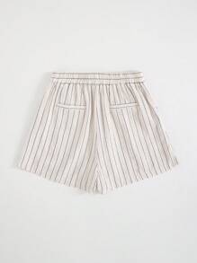 Briarwyn Pantalones cortos casuales de verano con cintura elástica a rayas para mujer. Atuendos de verano para mujer, atuendos de vacaciones en la playa, ropa casual de negocios para mujer