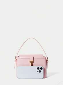 SHECARRY Women Top Handle Bags Retro PU Leather Autum Winter School Travel Commute Work Elegance Exquisite T Lock Hand-Carry Or Cross-Body