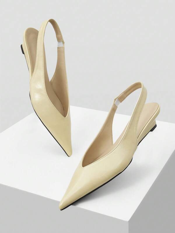 MOTF PREMIUM POINTED TOE SLINGBACK HIGH HEEL PUMPS