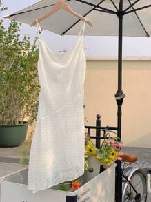 DAZY 夏季新款音乐节细肩带女士短款连衣裙 - 杏色 - 查看 6