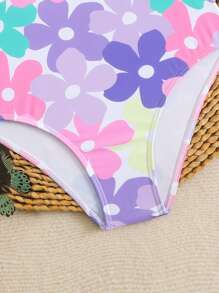 1pc Young Girls Cute Butterfly Print Swimsuit, One-Piece - Multicolor - View 5