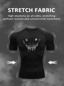 Manfinity Sport Corelite Men's Sports Set, T-Shirt And Shorts, Fashionable For Summer Workout Clothes Running Sets
