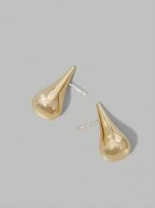 Ontre 18k 镀金泪珠形耳环 - 金黃色 - 查看 3