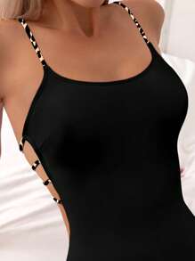 SHEIN 2025 Women One-Piece Swimsuit Beach Outfit