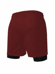 Manfinity Sport PWRUP Men's Spider Print Crew Neck Tank Top And Drawstring Waist Double Layer Shorts Sports Suit Workout Clothes Running Sets