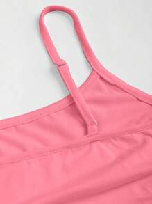 Sweetra 女士修身粉色吊带背心，分层无袖上衣 Y2K - 粉色 - 查看 4