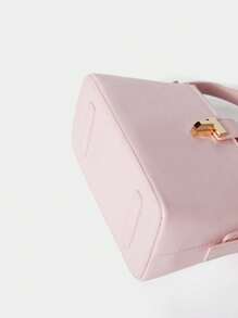 SHECARRY Women Top Handle Bags Retro PU Leather Autum Winter School Travel Commute Work Elegance Exquisite T Lock Hand-Carry Or Cross-Body