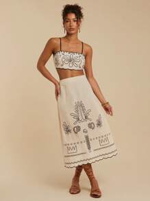 Travachic Summer Out Holiday Dating Set, Holiday Leisure Chest Embroidered Top And Skirt A Ladies Two Pieces Set, Going Out For Dating, Women's Summer Holiday, Summer Beach Holiday Two Pieces, Back To School Dress, Very Simple Dress, Office Dress, Old Money Dress, Teacher Dress, Dating Dress, Going Out For Bestie Afternoon Tea Shopping Leisure Suit, Going Out For Music Festival Suit, Women Summer Clothes Women Two Pieces Outfits