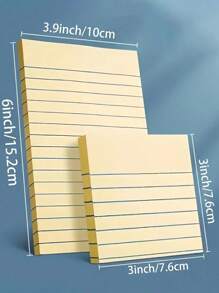 SHEIN 100/200 hojas de notas adhesivas rayadas de 4 colores, portátiles, notas adhesivas para estudiantes, marcador de escritura, notas autoadhesivas fáciles de aplicar, libreta de notas de oficina, hogar, escuela en dos estilos grandes y pequeños, pequeño ayudante de oficina, de vuelta a la escuela
