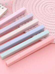 SHEIN 6支装软头荧光笔浅色卡哇伊马克笔DIY相册日记荧光笔学生文具多色涂鸦荧光笔软头手账重点马克笔莫兰迪色返校