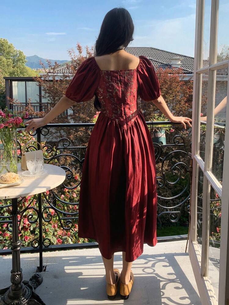 New Summer Music Festival Elegant Midi Dress For Women Luxury Red Women Dresses Prom Dress