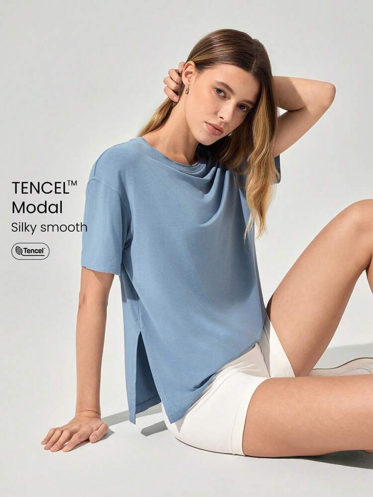 Modal Oversized Everymode Tee Daily Casual  Compression Shirt