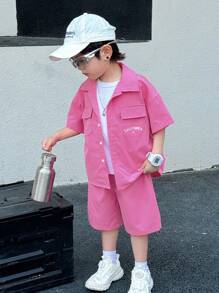 2 Packs Young Boys Casual Street Japanese And Korean Graffiti Sports Loose Printed Shirts Shorts Two Pieces Young Boy Clothing. Perfect For Family Vacations, Parties, School, Holidays And Sports. Suitable For Spring And Summer.