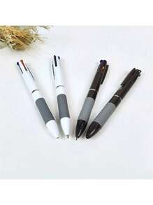 SHEIN 3 Black, 3 White + Beige Ballpoint Pen Pencil Case