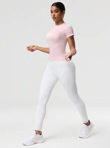 SHEIN Sports Camo Print Sports Tank Topworkout Tank Top Gym Women Shirts - Baby Pink - View 7