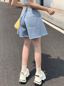 DAZY Women's Casual Washed Denim Shorts, Summer