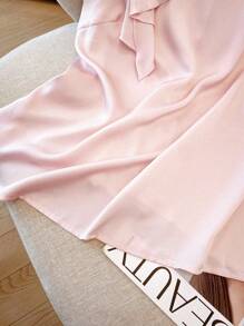 SHEIN Clasi 大码女式花卉装饰无袖圆领背心，时尚优雅，适合通勤、商务女士夏季 - 粉色 - 查看 6