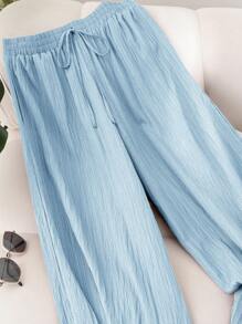 CosyJoli 大码女装新款春夏商务休闲女士海滩情人节风格时尚通勤优雅长裤，口袋长裤，海滩度假薰衣草大学生情人节夏季裤子