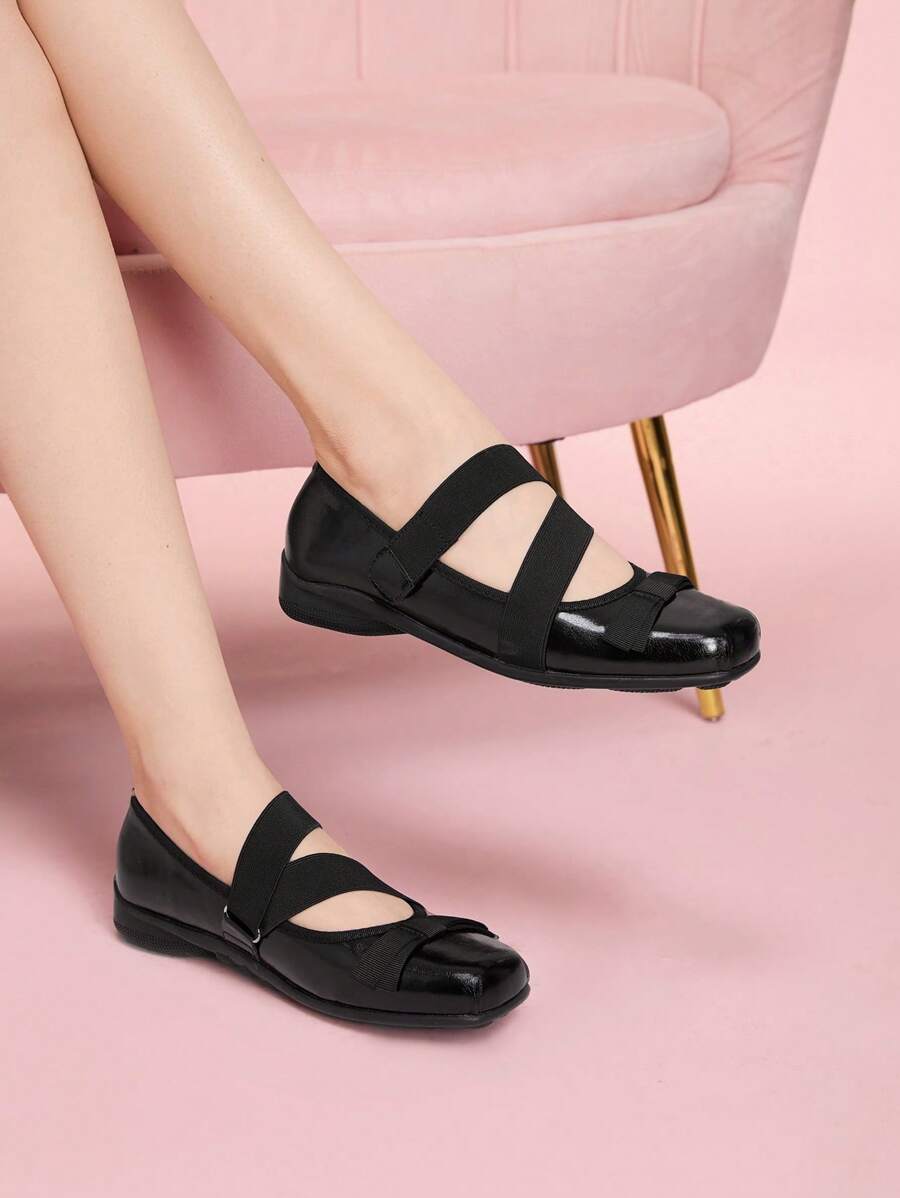 CUCCOO DOLLMOD Women's Fashionable And Versatile Black Flat Casual Shoes - Black - View 1
