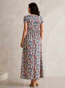 MaterniWear Vestito estivo a maniche corte per donne incinte, alla moda