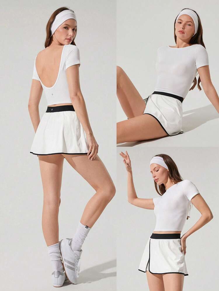 Optidry Quick-Dry Open-Back Tee Daily Casual Quick Dry Moisture Wicking Spring Summer