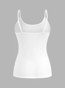 SHEIN EZwear 4pcs Pack Women Casual Minimalist Camisole Tank Top, Suitable For Summer Back To School