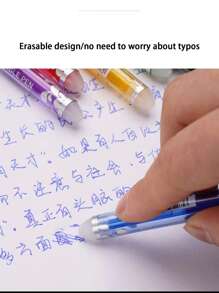 SHEIN Basic living 1套25支蓝色摩擦可擦滚珠笔替换芯，适合返校季