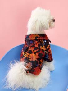 PETSIN 1pc Pet Universal Vacation Floral Print Stylish Breathable Dog Shirt - Multicolor - View 3