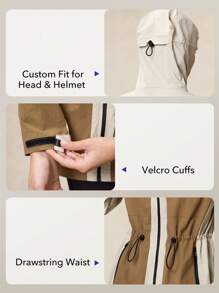 OutZeal Woman Waterproof Tear Resistant Nylon Color Blocking Hiking Jacket Windbreaker For Hiking
