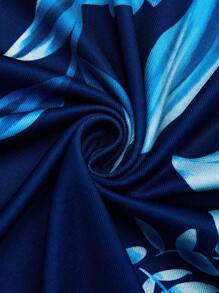 SHEIN Clasi Vestido de verano elegante con estampado floral para mujer de talla grande - Azul - Ver 6