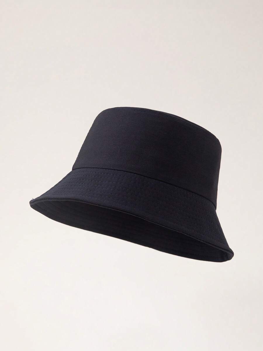 Ladies' Minimalist Reversible Bucket Hat, Suitable For Everyday Wear - Navy Blue - View 1