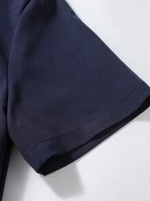 Manfinity Mode A Combination Of Three Shirts, Men's Short-Sleeved Lapel Solid Color Casual Summer Tops, Suitable As Gifts For Friends And Boyfriends.