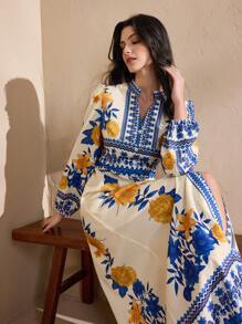 Graceveil 女士阿拉伯风格连衣裙，夏季时尚