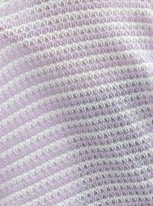 SHEIN Maternity Solid Ribbed Knit Halter Dress - Lilac Purple - View 7