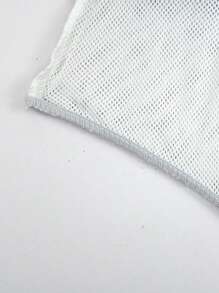 Manfinity Swimmode 2pcs Men's Letter Print Raglan Sleeve Swimwear Set: Long Sleeve Top And Shorts - Black - View 8