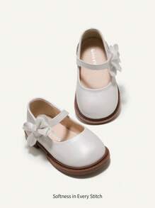 Cozy Pixies Lovely Bowknot Princess Style Plain All-Match Country Style Baby Flat Shoes