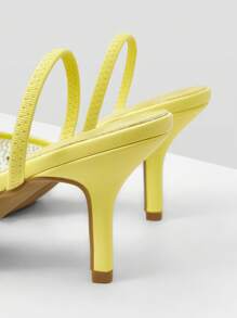 MOTF PREMIUM 水钻尖头高跟鞋 - 黃色 - 查看 8