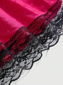 ROMWE Kawaii Y2K Harajuku Style Oversized Ruffle Hem Bow Mini Dress For Women