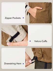 OutZeal OutZeal WaterProof Lightweight Breathable Tear Resistant Nylon Color Blocking Hiking Jacket