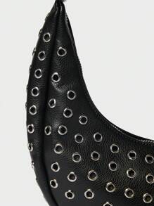 SHECARRY Women Sholuder Bags,Pu,Universal For All Seasons ,For Dinner/Dating/Party/School/Travel/Commute/Shop Bag, Fashionable ,Steampunk,Women Sholuder Bags,Hobo Bag ,Portable ,With Metal Decor,Lightweight,For Party,Faux ,Leather,Waterproof