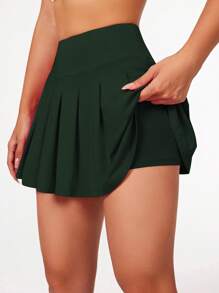 CourtClass Women Solid High Waist Pleated Sports Skorttennis Skirt Athletic Skirt