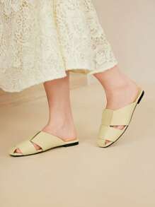 MOTF PREMIUM COMFORTABLE CASUAL VERSATILE WHITE FLATS - Yellow - View 8