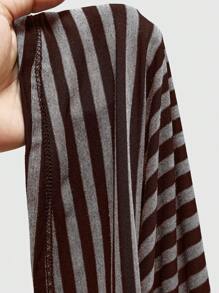 ROMWE Goth Y2K Vintage-Inspired Striped Cropped Midriff Camisole