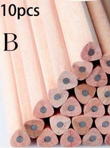 10/30/50支天然木质HB铅笔，六角三角笔杆，易削尖，不易断芯，适用于学生书写、素描、学校和办公用品，节日礼物返校