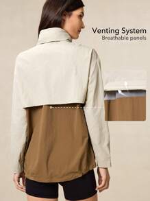 OutZeal OutZeal WaterProof Lightweight Breathable Tear Resistant Nylon Color Blocking Hiking Jacket