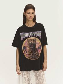 Nöista Camiseta impresa holgada con un ajuste suelto. Una prenda básica para atuendos casuales de primavera y verano.