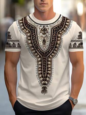 Manfinity Homme 男士圆领短袖T恤，时尚适合夏季男士T恤休闲