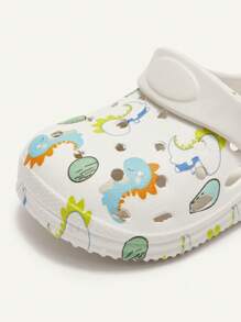 Cozy Pixies 1 Pair Kids Cartoon Dinosaur Pattern Breathable Mesh Beach Sandals, Cute Infant Toddler Dinosaur Design Shoes - White - View 8